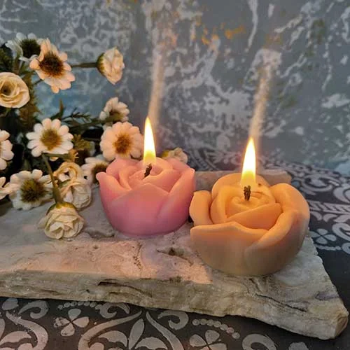 قالب سیلیکونی شمع گل رز