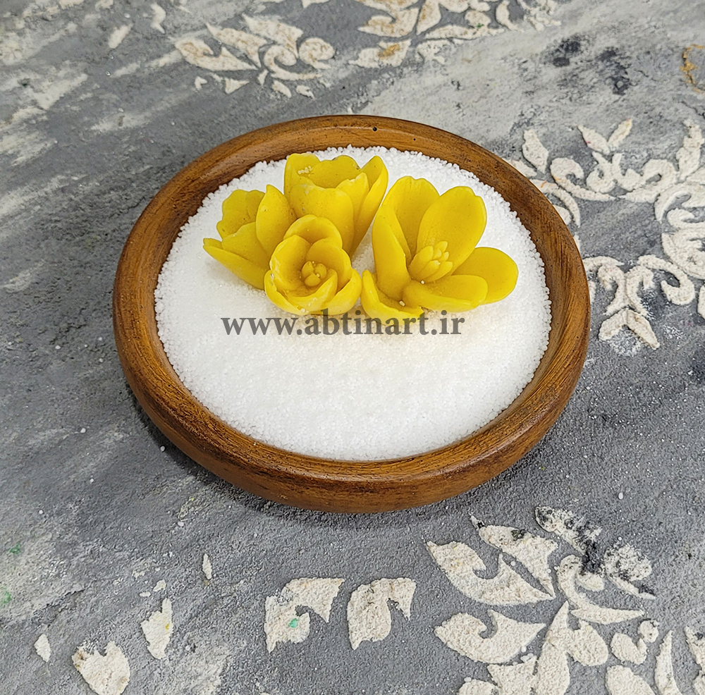 ظرف گرد 16 سانتی طرح چوب