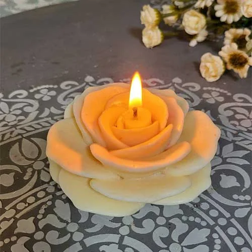 قالب سیلیکونی شمع گل رز بزرگ