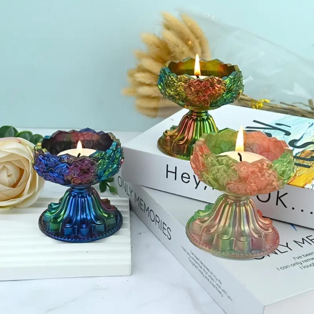 قالب سیلیکونی جا شمعی پایه دار